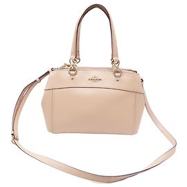 Coach Medium Brooke Carryall aus beigem Leder