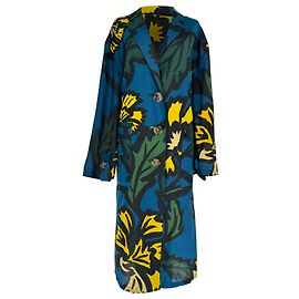 Burberry Prorsum einreihiger Trenchcoat mit Blumenprint aus mehrfarbiger Seide