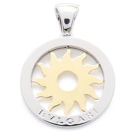 Bulgari Pingente Bvlgari Tondosan em aço inoxidável e ouro amarelo 18K