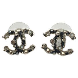 Chanel Coco Mark Silver Stecker-Ohrringe
