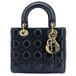 Christian Dior Vintage Lady Dior Leather Medium