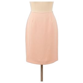 Valentino Garavani Powder Pink Silk-Blend Knee-Length Skirt