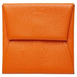 Hermès Hermes Bastia Coin Purse in Orange Epsom Leather