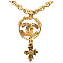 Collar de cadena vintage Chanel Coco Mark Cross