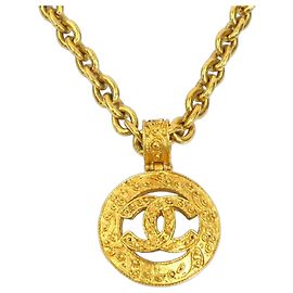 Collar de metal dorado Chanel