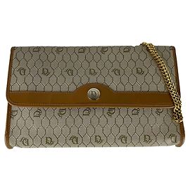Borsa a tracolla Christian Dior Beige Brown