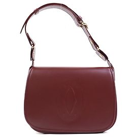 Borsa a tracolla Cartier in pelle bordeaux