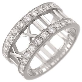 Autre Marque Anillo Tiffany & Co. Atlas con diamantes en oro blanco de 18K