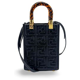 Fendi Sunshine Shopper in camoscio a righe Large