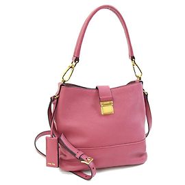 Borsa a tracolla Miu Miu in pelle Madras Pink