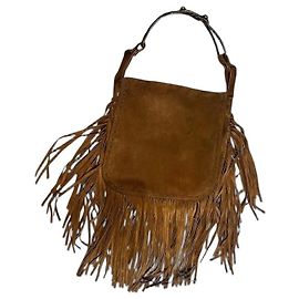 Valentino Garavani Vintage Wildleder Umhängetasche mit Fransen