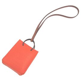 Hermès Hermes Agneau Milo Feu Schlüsselanhänger