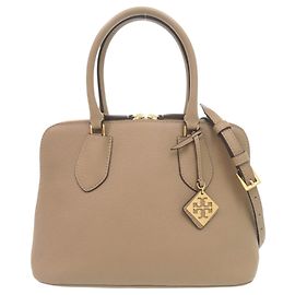 Bolsa de mão média em couro granulado Tory Burch Swing
