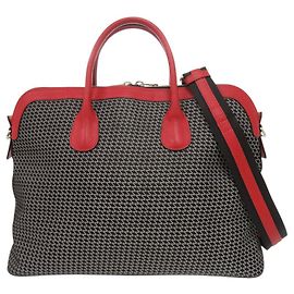 Sac Boston Valextra K-VAL My Logo en toile et cuir