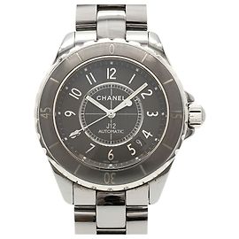 Relógio Masculino Chanel J12 Chromatic H2979 Mostrador Cinza