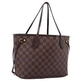 Borsa Tote LOUIS VUITTON Damier Ebene Neverfull PM N51109 LV Auth ep15899
