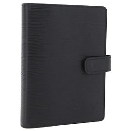 LOUIS VUITTON Epi Agenda MM Day Planner Cover Black R20042 LV Auth ki6894