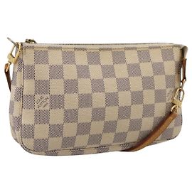 LOUIS VUITTON Damier Azur Pochette Accessoires Pouch N41207 LV Auth 206321A