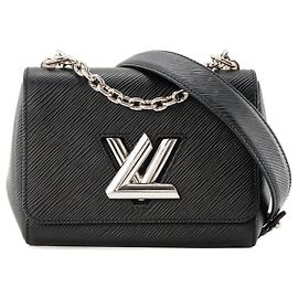 LOUIS VUITTON - Bolsa de ombro Louis Vuitton Twist PM em couro Epi preto