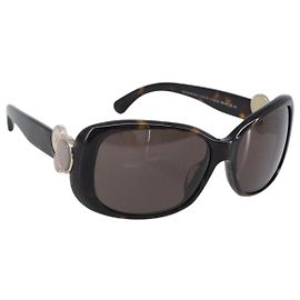 Gafas de sol CHANEL plástico Dark Brown CC Auth bs37302