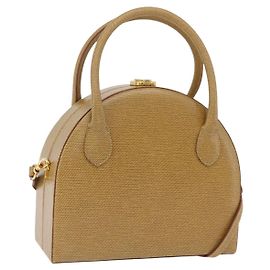 Borsa a mano FENDI in pelle 2way Beige Gold Auth ka6408