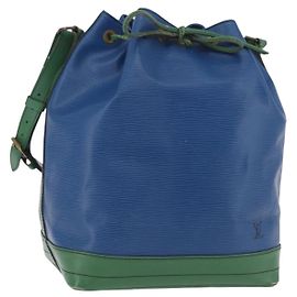 Borsa a tracolla LOUIS VUITTON Epi Noe Green Blue M44044 LV Auth mr2992