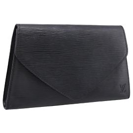 LOUIS VUITTON Epi Art Deco Clutch Tasche Schwarz M52632 LV Auth bs37127A