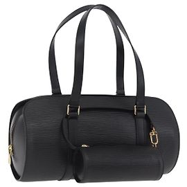 Bolso de mano LOUIS VUITTON Epi Soufflot Black M52222 LV Auth am12523V