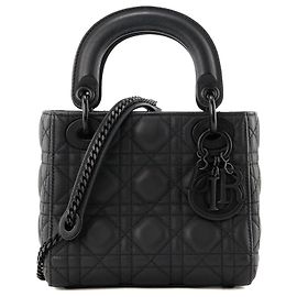 Autre Marque DIOR - Mini mala de ombro Lady Dior em pele cannage preta
