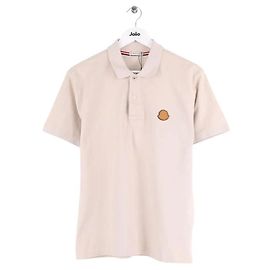 Moncler Herren Polo aus Baumwolle Beige