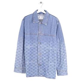 Off White Blaue Baumwolljacke Herren L