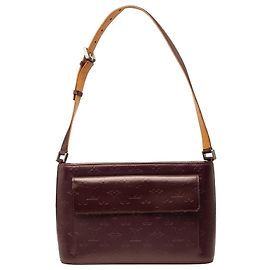 Bolso de hombro Louis Vuitton Monogram Mat Alston rojo