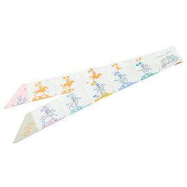 Lenço de seda Twilly Hermès Parade Branco