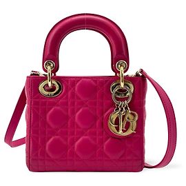 Christian Dior Lady Dior Cannage Quilt Lambskin Mini