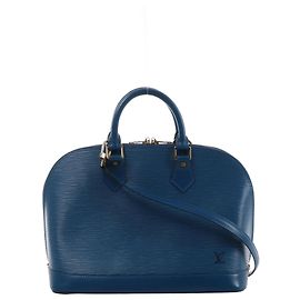 Louis Vuitton Alma PM Epi Leather 2Way Hanbag in Blue M52145