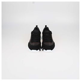 Hermès Hermes Bouncing Sneaker aus schwarzem Leder und Wildleder mit Steppnähten