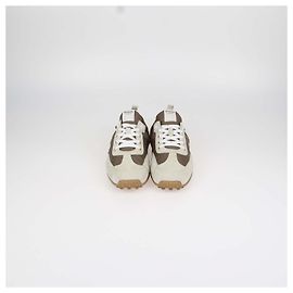 Hermès Baskets Hermes Brown, Light Beige Nylon and Suede