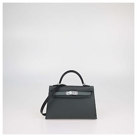 Hermès Borsa Mini Kelly II Sellier Hermes in pelle Epsom Tricolor con hardware Palladium