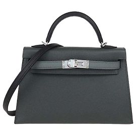 Hermès Bolsa Mini Kelly II Sellier Hermes em couro Epsom Tricolor com hardware Palladium