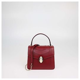 Bulgari Bvlgari Serpenti Forever Top Handle Tasche aus rotem Leder