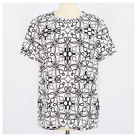 Hermès Hermes White, Black Cotton Cordeliers Piqures Micro T-Shirt