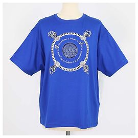 Hermès Bleu Mykonos Baumwolle Überwürfe und Maxi T-Shirt Outfits