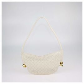 Bottega Veneta Baby Solstice Schultertasche aus Intrecciato-Leder Sea Salt