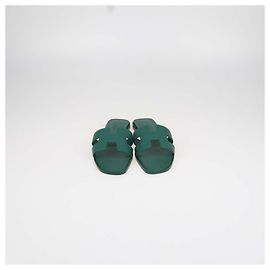 Hermès Sandali Oran Hermes in pelle Epsom Vert Oyat
