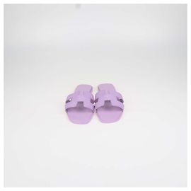 Hermès Sandali Oran Hermes in pelle Epsom Amethyste