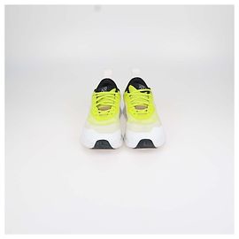 Autre Marque Loewe x On Neon Yellow, White Technical Fabric Cloudtilt 2.0 Sneakers