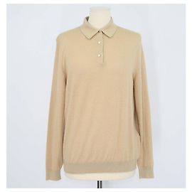 Camisa de manga larga Luciole en mezcla de cachemira marrón claro Loro Piana