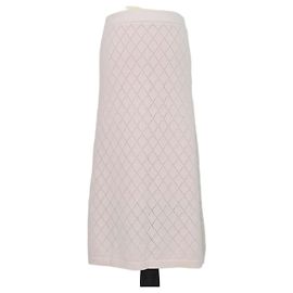 Zimmermann off White Wool Knit Pointelle Midi Skirt
