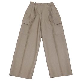 Autre Marque Pantaloni Cargo a Gamba Larga in Misto Poliestere Beige The Frankie Shop