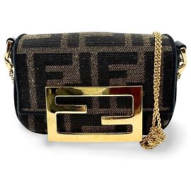 Borsa Fendi Baguette NM Zucca Canvas Mini
